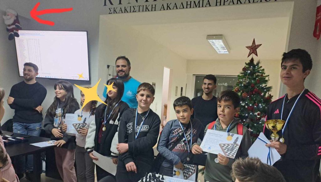 Νικητές Β' Γκρουπ. Κίνηση Ματ - Νίκος Καζαντζάκης. Τουρνουά Σκάκι Ηράκλειο Κρήτης