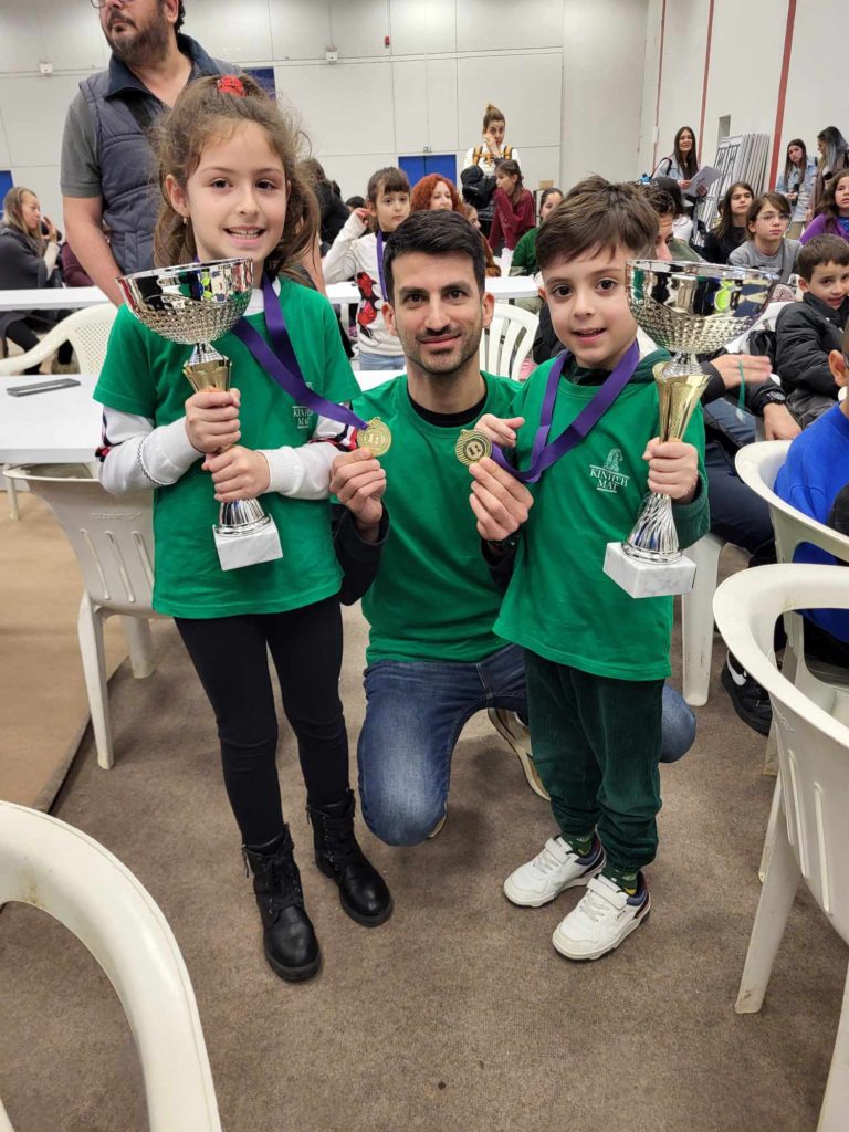 Σχολικοί μαθητικοί αγώνες σκάκι ΠΕ Ηρακλείου 2025 βραβεύσεις Σκακιστική Ακαδημία Ηρακλείου Κίνηση Ματ